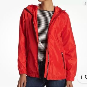 MICHAEL Michael Kors Red Hooded Windbreaker